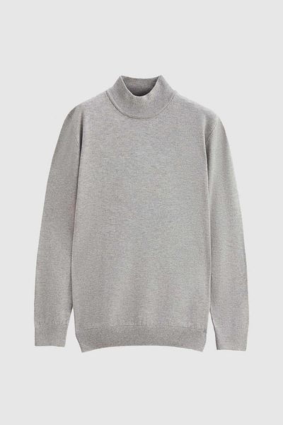 CLASSİCS MEN Regular Fit Μισός Γιακάς Basic Πλεκτό Πουλόβερ-7125