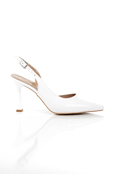 Modabuymus Pantofi cu toc stiletto din piele albă Konnyy