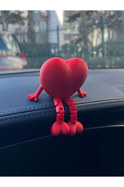 Genel Markalar Sevimli Kalp Ayaklı Torpido Süsü Kalp Araba Süsü - Araç İçi Ak...