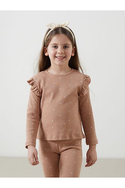 LC Waikiki New Season Crew Neck Girl's Blouse and Leggings 2-Piece - S5J684Z1