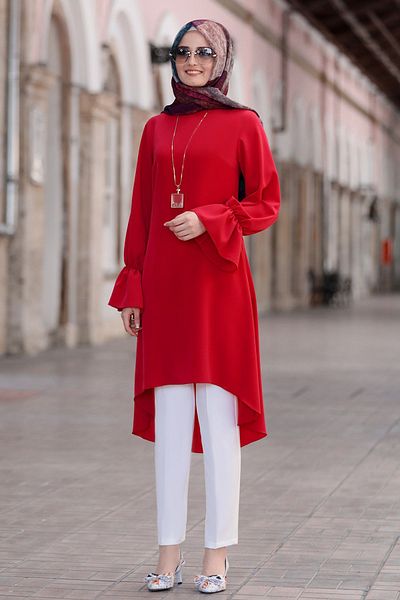 AHUNUR Tesettürde Mutluluk سترة ESLEM TUNIC