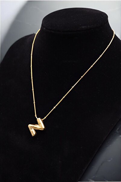 HFKY Kadın Çelik Balon Harf Kolye. Z Harfli Çelik Kolye.