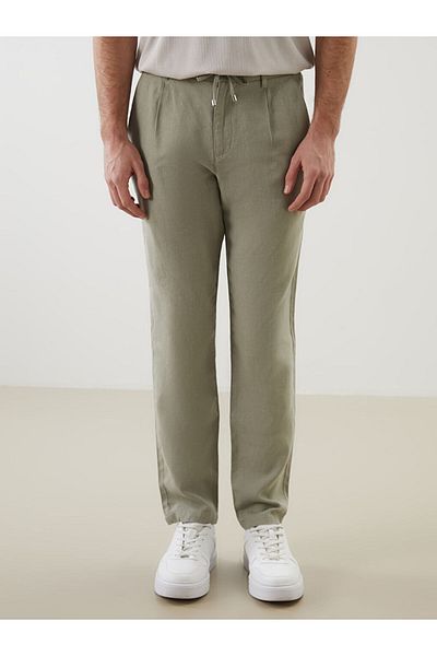 LC Waikiki Ανδρικό παντελόνι LCW Slim Fit με λινό μείγμα