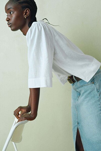 H&M Linen-blend blouse