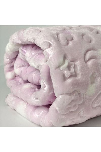 Dinarsu Embos Soft 100x120 cm Baby Blanket Without Box - Shipped by Sutra Ev Tekstil