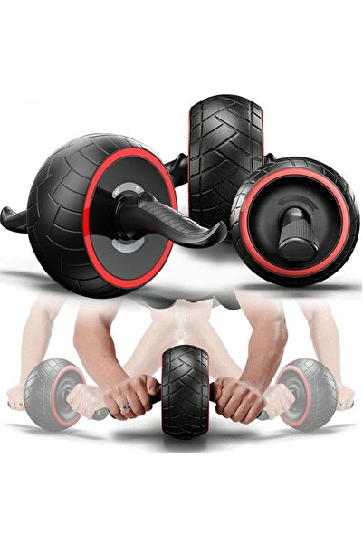 MultiFlexPro Ab Wheel Roller Geniş Karın Kası Tekerleği, Oto Frenli Fitness Gövde Egzersizi Tekerleği Spor Aleti