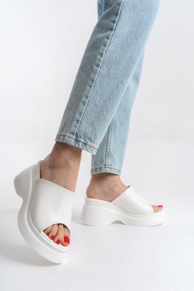 Limeo High Platform Wedge Heel Single Large Stripe Skin Summer Women's Slippers Sandals Shoes