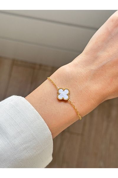 YOUES JEWELRY 316l الصلب البرسيم سوار المرأة سوار واحد البرسيم سوار مزدوج الجوانب