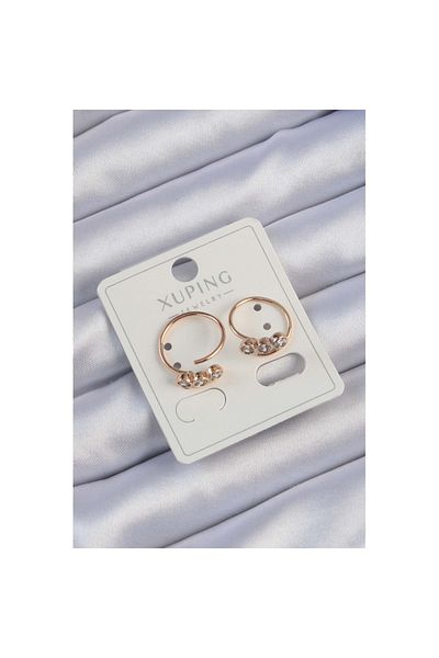 Skygo Xuping Rose Color Zircon Stone Waterway Earrings - Tj-Bkp9430
