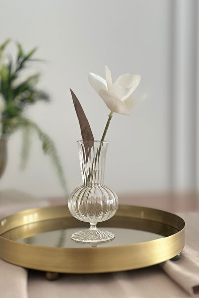 Shura Homeware HULK Cam Vazo Çizgili Cam El Yapımı