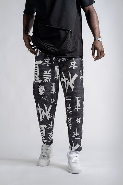 Superbluemexico Unisex Ethnic Patterned and Figured Street Style Baguette Trousers