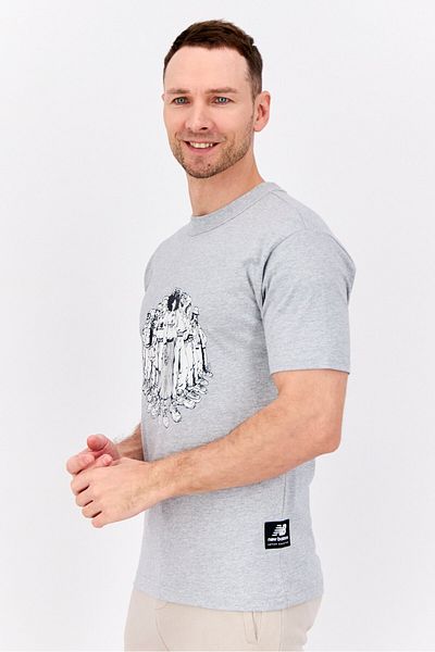 New Balance Men Sportswear Fit Long Sleeves Outdoor T-shirt, Grey