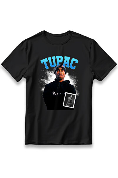 EZG Business Μπλουζάκι Tupac Amaru Shakur Polaroid με στάμπα, υπερμεγέθη, uni...