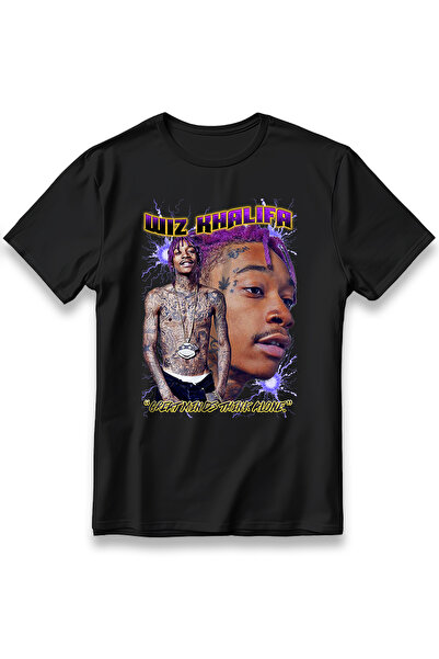 EZG Business Tricou Wiz Khalifa, model imprimat, oversize, unisex, 100% bumba...