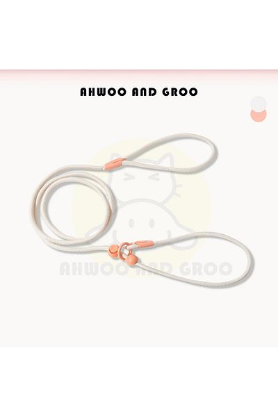 Choice Pink 150cm Pet Dog Training Round Rope Light Weight Nylon P Chain Collar Adjustable for Small Medium