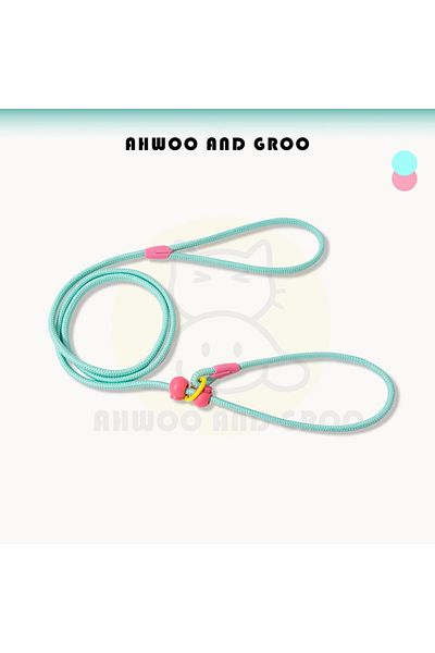 Choice Mint-green 150cm Pet Dog Training Round Rope Light Weight Nylon P Chain Collar Adjustable for Small