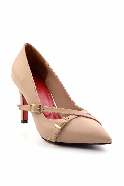 Bambi Bej Kadın Klasik Topuklu Ayakkabı K01231407709