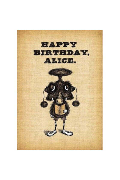 Bald Guy بطاقة تهنئة بعيد ميلاد أليس السعيد [169]