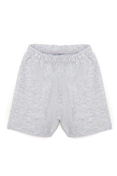 ebebek Hello Baby HelloBaby Unisex Bebek Şort Süprem Kumaş Gri Melanj