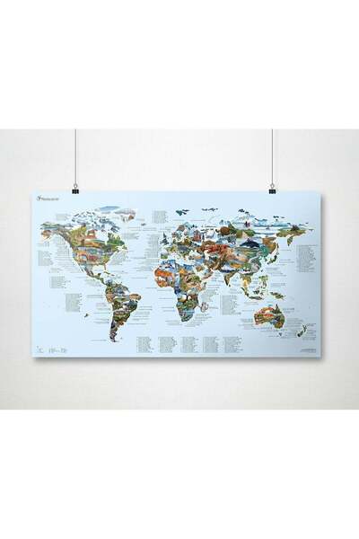 Awesome Maps - Mountain Bike Map Poster [97.5x56cm]
