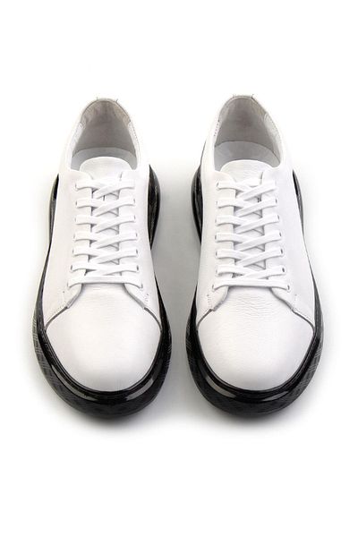 Bambi Λευκό Δερμάτινο Ανδρικό Sneaker E01081010303
