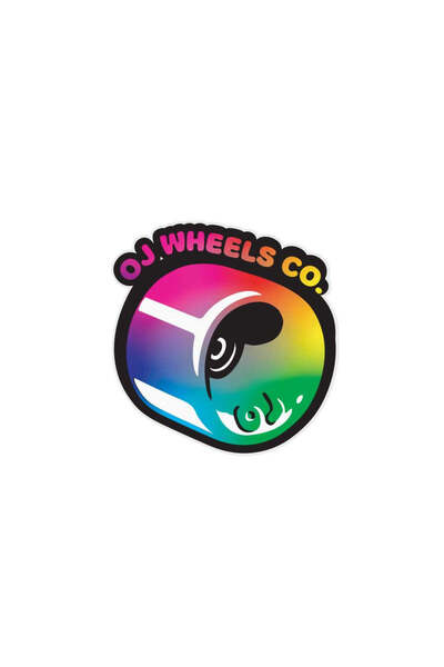 OJ Wheels ملصق مايلر بنكهة عصير البرتقال الساخن مقاس 3.25×3.37 بوصة