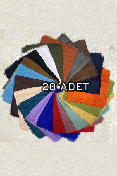 Cazibeli Flamlı Pamuklu Hediyelik Eşarp Karışık Renk - Çoklu