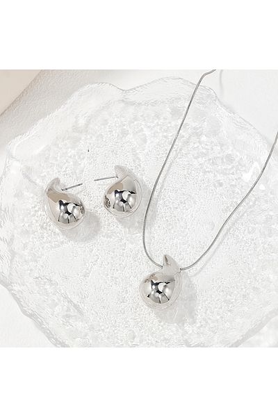 Choice 80813501-S 3 pieces of simple European and American feng shui necklace earrings set for women's temp