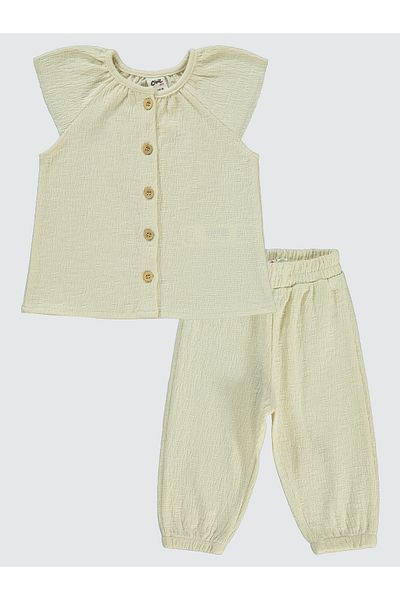 Civil Baby 6-18 Months Baby Girl Ecru Suit Set