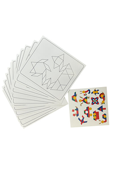 antiola Ahşap Puzzle Tangram Oyun Seti, Eğitici Zeka Gelişim Oyuncağı, 125 Parça, 3+ Yaş