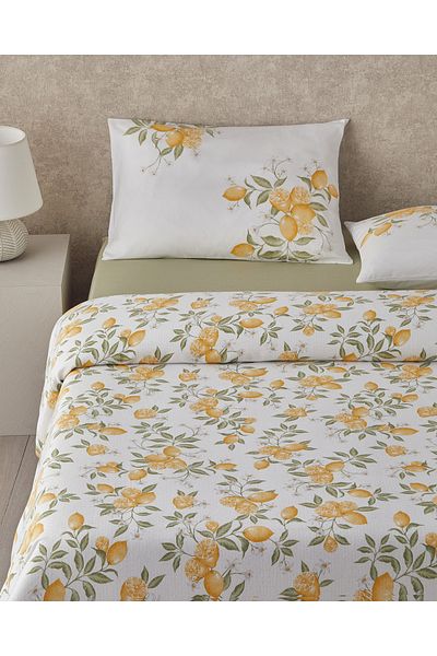 English Home Yellow Amalfi Breeze Printed Personality Pique Set 200X220