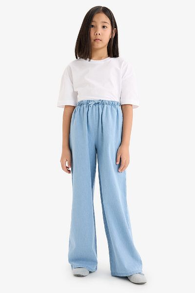 DeFacto Pantaloni de jeans cu picioare late pentru fete D7101A825SM