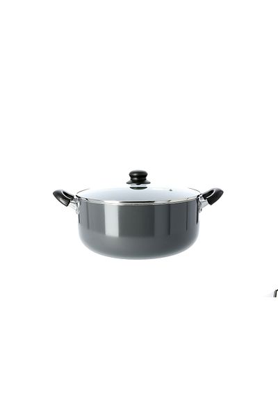 DELCASA DC1576 32cm Non-Stick Casserole Stock Pot with Glass Lid