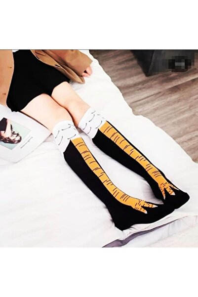 ZEYZEY MONKEY Unisex Chicken Feet Patterned Over-The-Knee Long Socks