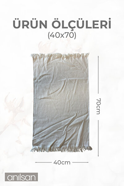Anılsan Бежеве весільне рушник з бахромою 40x70 см 100% бавовна 45 г