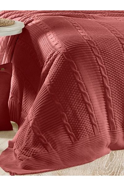 DOUX HOME Rose Motif Mine Knitwear 4 Piece Set 240X260 cm