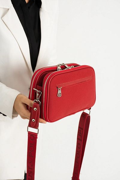 Just Polo Red Lacoste Shoulder Bag 6014MH