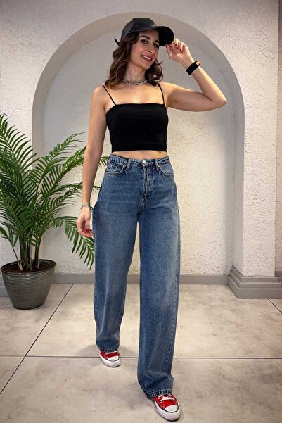 Clothing palette جينز عالي الخصر وواسع الساق