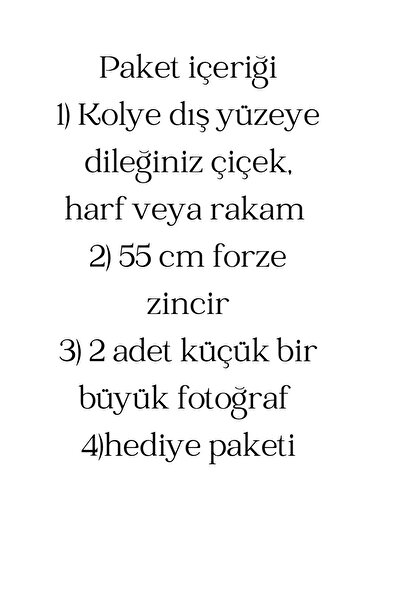 ZAFERİNAN Nostalji Kalp Kapaklı Fotoğraflı Kolye