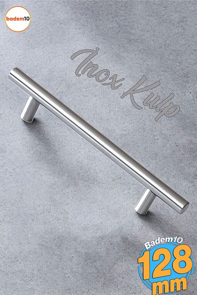 Badem10 Alteta 128 Mm - 12,8 Cm Mobilier Metal Inox Sertar Bucătărie Dulap Ușă Dulap Mâner Mâner