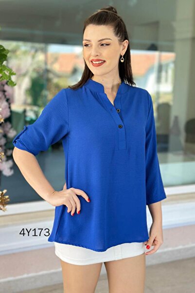 İnce Topuk Блуза с кръгло деколте Aerobin 4Y173