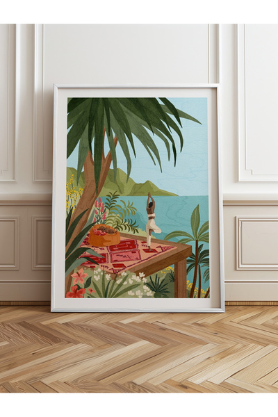 HOMEPACK Единична картина в дървена рамка, единичен плакат, картина TK/1037