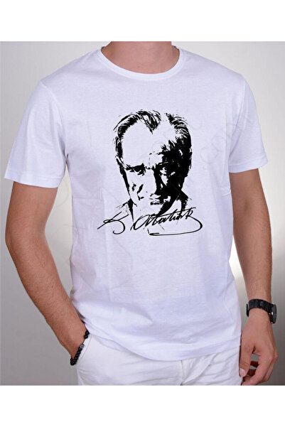 COAL CİTY Unisex Beyaz Atatürk Baskılı Tişört