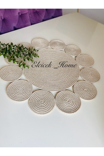 ELÇİÇEK HOME Răchită, Daisy Runner, Față de masă 50*50