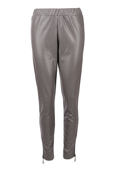 Vedi -Bb Minimalist Leather Look Zippered Women's Leggings - Daily Use