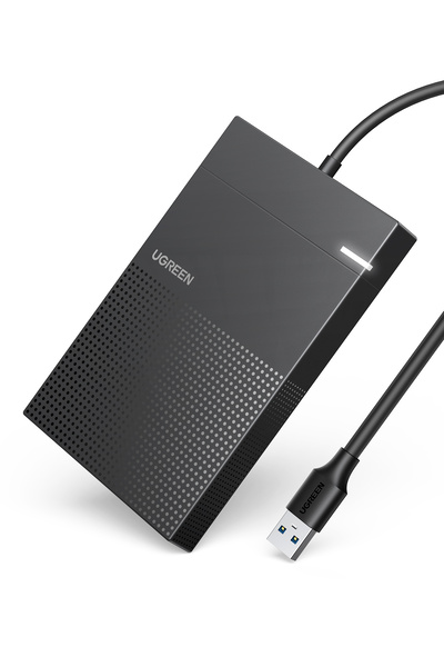 Ugreen | علبة محرك الأقراص الصلبة USB 3.0 إلى SATA مقاس 2.5 بوصة بسرعة 5 جيجابت في الثانية | أسود