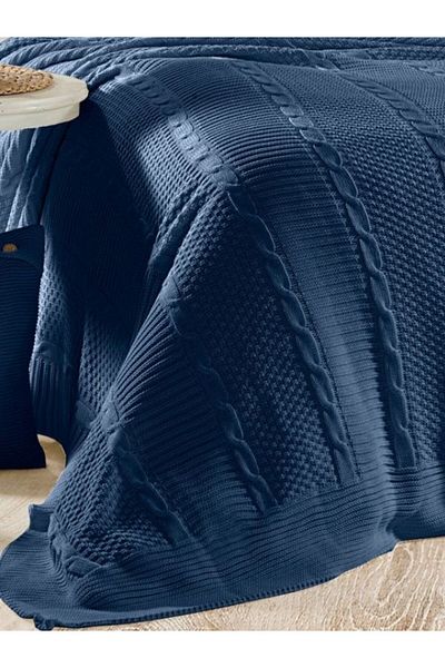 DOUX HOME Indigo Colored Mine Knitwear 240X260 cm Set of 4