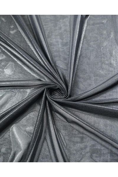 Kumaş Parça Μαύρο Λαμέ Φύλλο Διχτυωτό Πλάτος: 140 cm