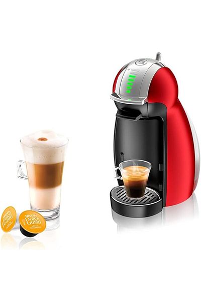 dolce gusto GENIO 2, up to 15 Bar, Cappuccino, Grande,Hot Chocolate & Espresso Coffee Maker, Red