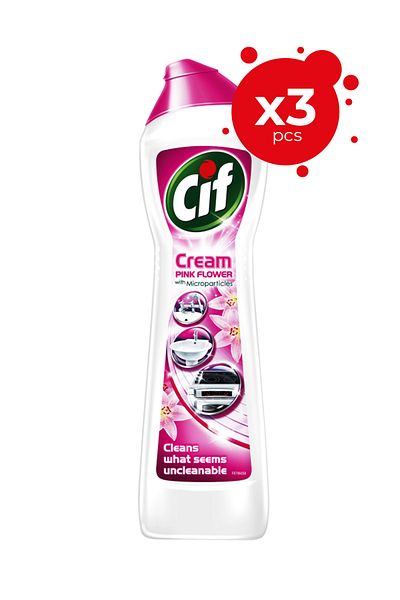 Cif CREAM UNIVERSAL SOLUTION 500ML PINK X 3